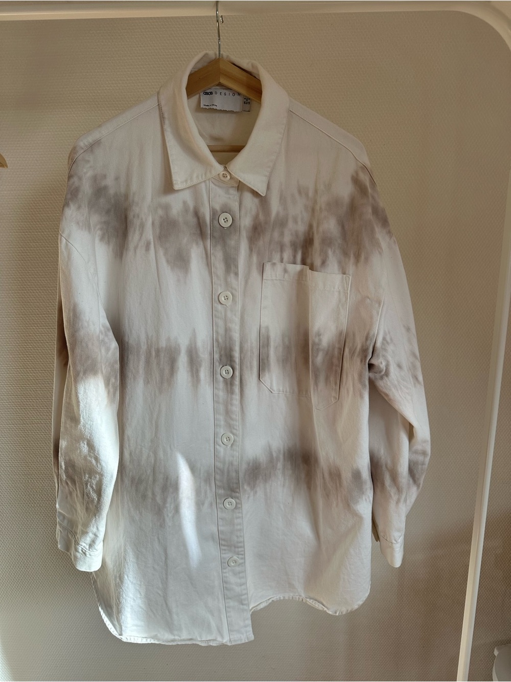 Tie-Dye Button-Up Shirt Jacket